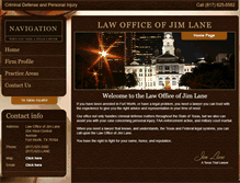 Tablet Screenshot of lawofficeofjimlane.com